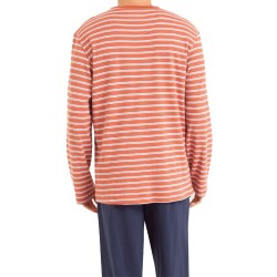 Pajamas of the brand EMINENCE - T-neck pyjamas Cotton Interlock Eminence - orange - Ref : LP09 4778