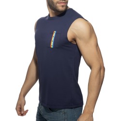 Tank top der Marke ADDICTED - Tank top RAINBOW TAPE - blau - Ref : AD992 C09