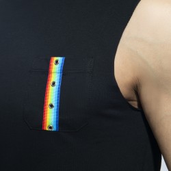 Tirantes de la marca ADDICTED - Tank top RAINBOW TAPE - negro - Ref : AD992 C10