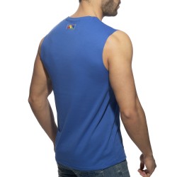 Tank top of the brand ADDICTED - Tank top RAINBOW TAPE - royal blue - Ref : AD992 C16