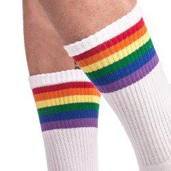 Calcetines de la marca BARCODE BERLIN - Calcetines Barcode Pride Gym - blanco - Ref : 91742 200