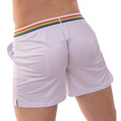 Breve del marchio BARCODE BERLIN - Short Barcode Pride - bianco - Ref : 91744 200