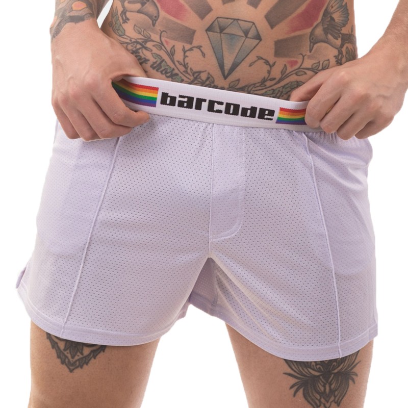 Breve del marchio BARCODE BERLIN - Short Barcode Pride - bianco - Ref : 91744 200