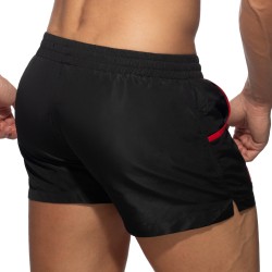 Bath Shorts of the brand ADDICTED - Rainbow Tape - black swim shorts - Ref : ADS321 C10