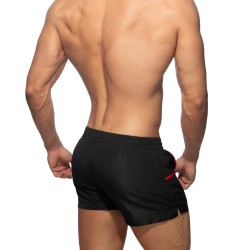 Bath Shorts of the brand ADDICTED - Rainbow Tape - black swim shorts - Ref : ADS321 C10