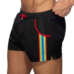 Short de bain de la marque ADDICTED - Short de bain Rainbow Tape - noir - Ref : ADS321 C10