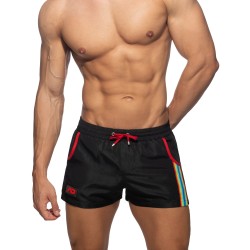 Badehosen der Marke ADDICTED - Rainbow Tape - schwarz Badeshorts - Ref : ADS321 C10