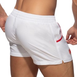 Bain de la marque ADDICTED - Short de bain Rainbow Tape - blanc - Ref : ADS321 C01