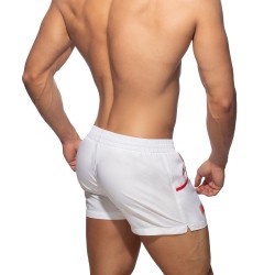 Bain de la marque ADDICTED - Short de bain Rainbow Tape - blanc - Ref : ADS321 C01