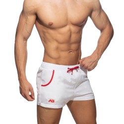 Bain de la marque ADDICTED - Short de bain Rainbow Tape - blanc - Ref : ADS321 C01