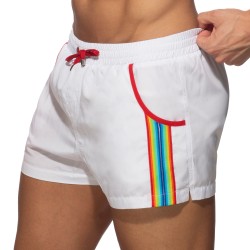 Baño de la marca ADDICTED - Rainbow Tape - pantalones cortos de baño blanco - Ref : ADS321 C01