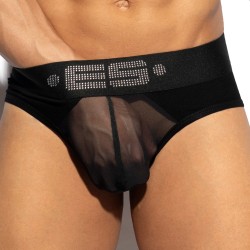 Brief of the brand ES COLLECTION - Strass C-Trough Brief - black - Ref : UN588 C10