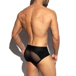 Slip, Tanga de la marque ES COLLECTION - Slip Strass C-Trough - noir - Ref : UN588 C10