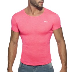 Maniche del marchio ADDICTED - T-shirt fiamma sottile - neon pink - Ref : AD1109 C34