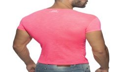 Maniche del marchio ADDICTED - T-shirt fiamma sottile - neon pink - Ref : AD1109 C34