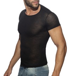 Maniche del marchio ADDICTED - T-shirt fiamma sottile - nero - Ref : AD1109 C10