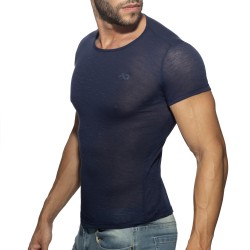 Maniche del marchio ADDICTED - T-shirt fiamma sottile - navy - Ref : AD1109 C09