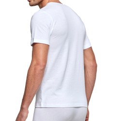 Mangas cortas de la marca IMPETUS - Camiseta algodón orgánico - blanco - Ref : GO31024 26C