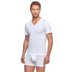 Mangas cortas de la marca IMPETUS - Camiseta algodón orgánico - blanco - Ref : GO31024 26C