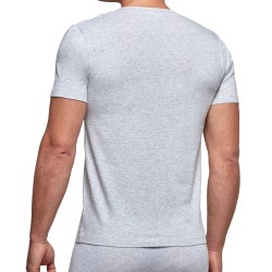 Mangas cortas de la marca IMPETUS - Camiseta algodón orgánico - gris - Ref : GO31024 073