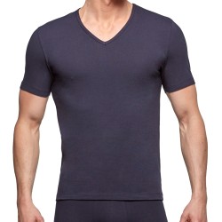 Maniche del marchio IMPETUS - T-shirt cotone organico - blu navy - Ref : GO31024 039