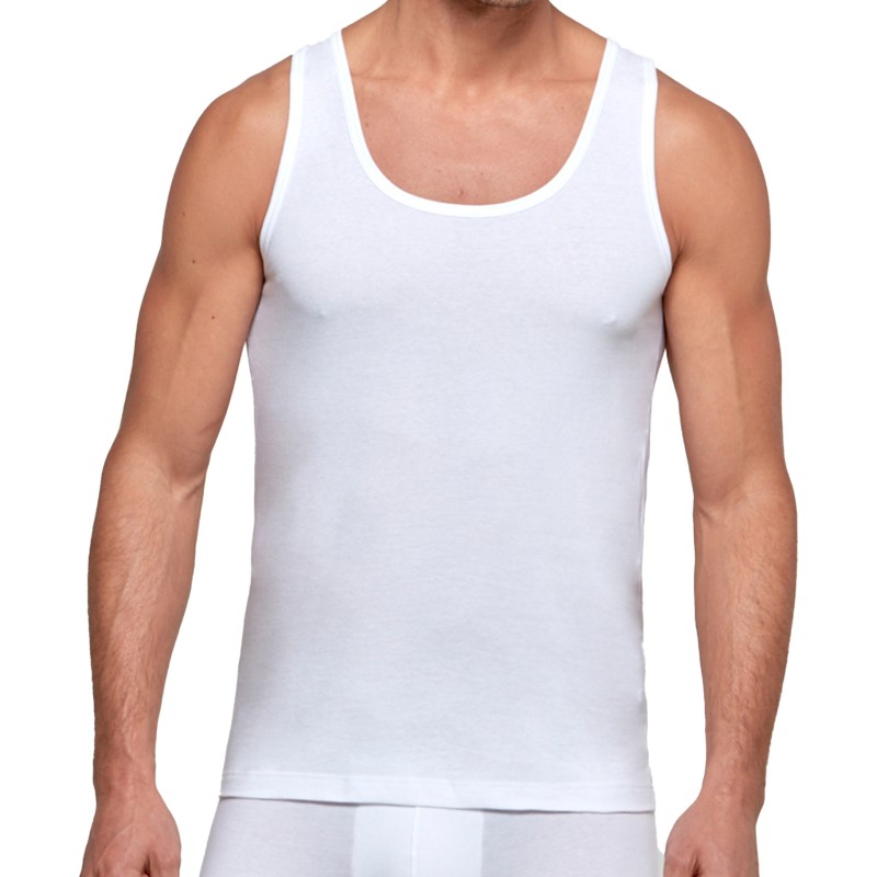 Tirantes de la marca IMPETUS - Singlet algodón orgánico blanco - Ref : GO30024 26C