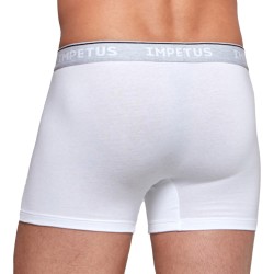 Pantaloncini boxer, Shorty del marchio IMPETUS - Boxer cotone organico bianco - Ref : GO20024 26C