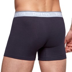 Pantaloncini boxer, Shorty del marchio IMPETUS - Boxer cotone organico blu navy - Ref : GO20024 039