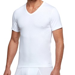 Manches courtes de la marque IMPETUS - T-shirt Col V Innovation blanc, régulateur de température - Ref : 1351898 001