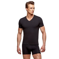 Kurze Ärmel der Marke IMPETUS - Schwarze Innovation V-Neck T-Shirt, Temperaturregler - Ref : 1351898 020