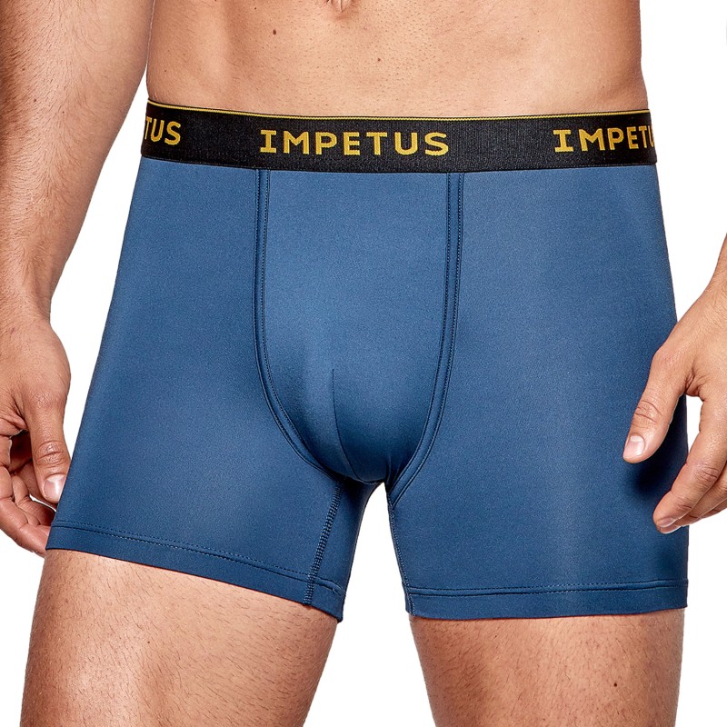 Boxer, shorty de la marque IMPETUS - Boxer Voyager bleu ceinture jaune - Ref : 1200G45 E3U