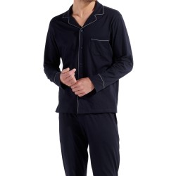 Pyjama de la marque HOM - Pyjama HOM Albert - bleu marine - Ref : 402802 00RA