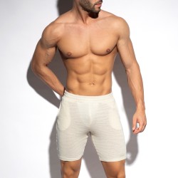 Bermuda of the brand ES COLLECTION - Bermuda shorts Eco breeze - Ivory - Ref : SP304 C02