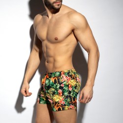 Short de bain de la marque ES COLLECTION - Short de bain Hawaiian - noir - Ref : 2310 C10