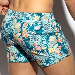 Shorts de baño de la marca ES COLLECTION - Shorts de baño hawaiano - azul - Ref : 2310 C26