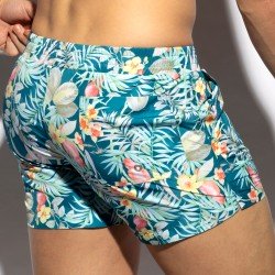 Bath Shorts of the brand ES COLLECTION - Hawaiian - blue swim shorts - Ref : 2310 C26