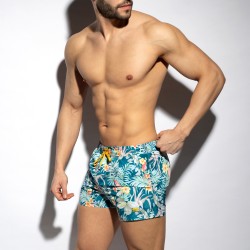 Shorts de baño de la marca ES COLLECTION - Shorts de baño hawaiano - azul - Ref : 2310 C26