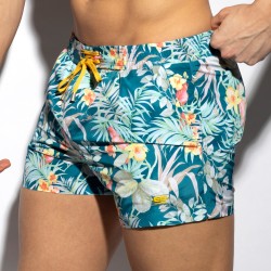 Shorts de baño de la marca ES COLLECTION - Shorts de baño hawaiano - azul - Ref : 2310 C26