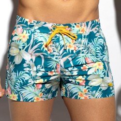 Bath Shorts of the brand ES COLLECTION - Hawaiian - blue swim shorts - Ref : 2310 C26
