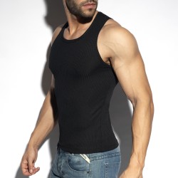 Tirantes de la marca ES COLLECTION - Camiseta sin mangas Recycled Rib Sport - negro - Ref : TS313 C10