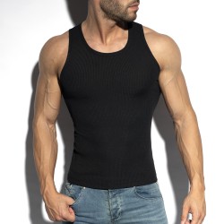 Tirantes de la marca ES COLLECTION - Camiseta sin mangas Recycled Rib Sport - negro - Ref : TS313 C10