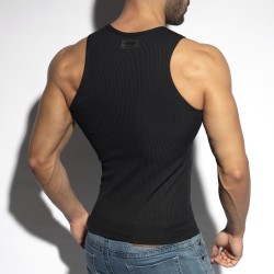 Tirantes de la marca ES COLLECTION - Camiseta sin mangas Recycled Rib Sport - negro - Ref : TS313 C10