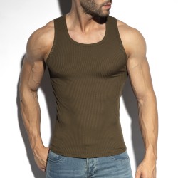 Tirantes de la marca ES COLLECTION - Camiseta sin mangas Recycled Rib Sport - caqui - Ref : TS313 C12