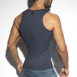 Tank top der Marke ES COLLECTION - Marineblaues Tanktop aus recyceltem Rib Sport - Navy - Ref : TS313 C09