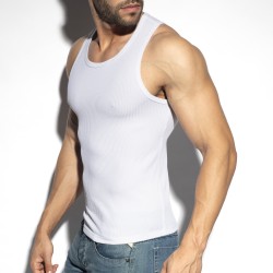 Tirantes de la marca ES COLLECTION - Camiseta de tirantes Recycled Rib Sport - blanca - Ref : TS313 C01
