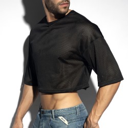 Short Sleeves of the brand ES COLLECTION - Oversized crop top - black - Ref : TS311 C10