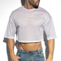 Short Sleeves of the brand ES COLLECTION - Oversized crop top - white - Ref : TS311 C01