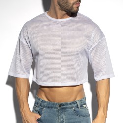 Maniche del marchio ES COLLECTION - Crop top oversize - bianco - Ref : TS311 C01