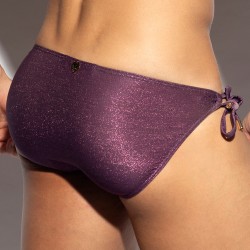 Bath Brief of the brand ES COLLECTION - Lurex - aubergine swim bikini - Ref : 2315 C14