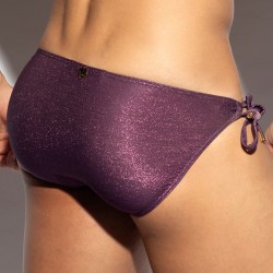 Slip de bain de la marque ES COLLECTION - Bikini de bain Lurex - aubergine - Ref : 2315 C14